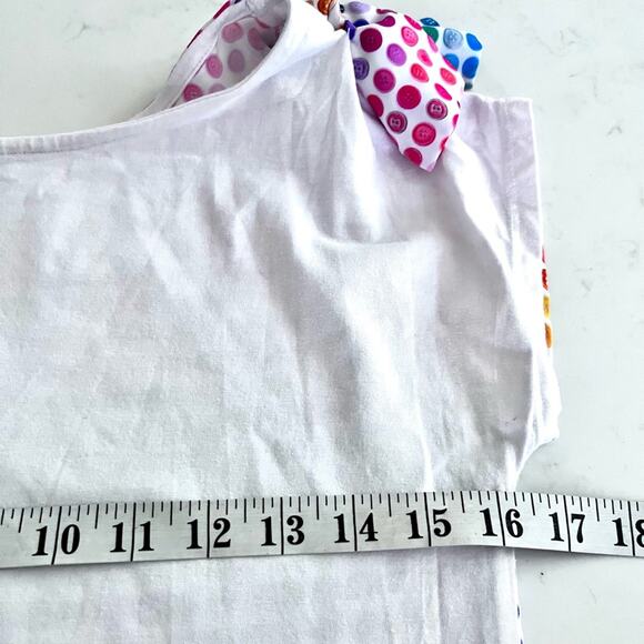 Paul Smith Jr girls white multi sleeveless colorblock summer t-shirt size 14 - Picture 7 of 8